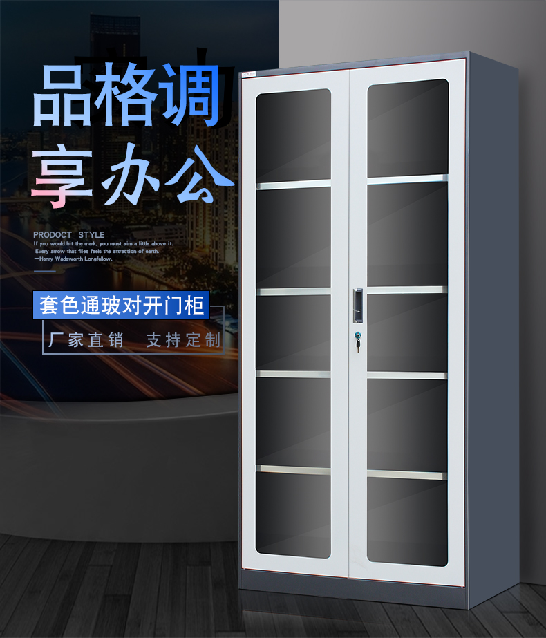 通玻对开门柜